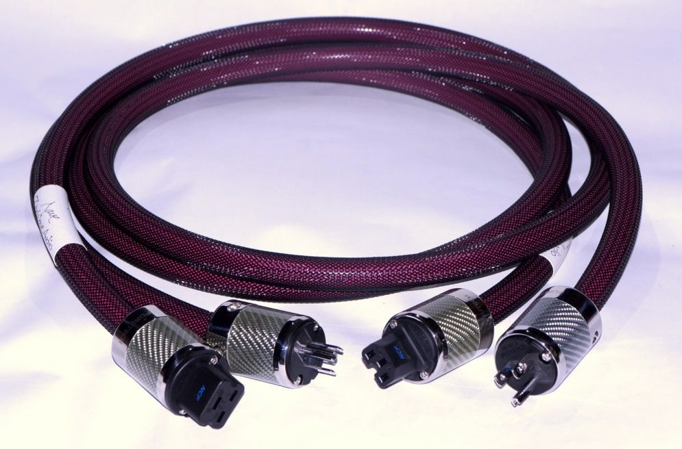 CopperColour CC Pantheon Teflon Audiophile Power Cord US Plug OFC 9mm2 OD=20mm 2m 6.65 ft 
