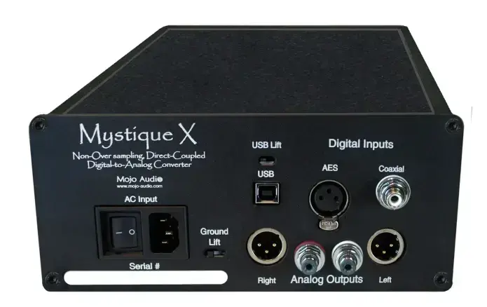 Mojo Audio Mystique X D/A converter back view