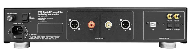 Van Alstine DVA digital preamp - back view
