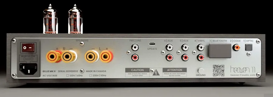 Heaven 11 Billie MKII integrated amplifier back view